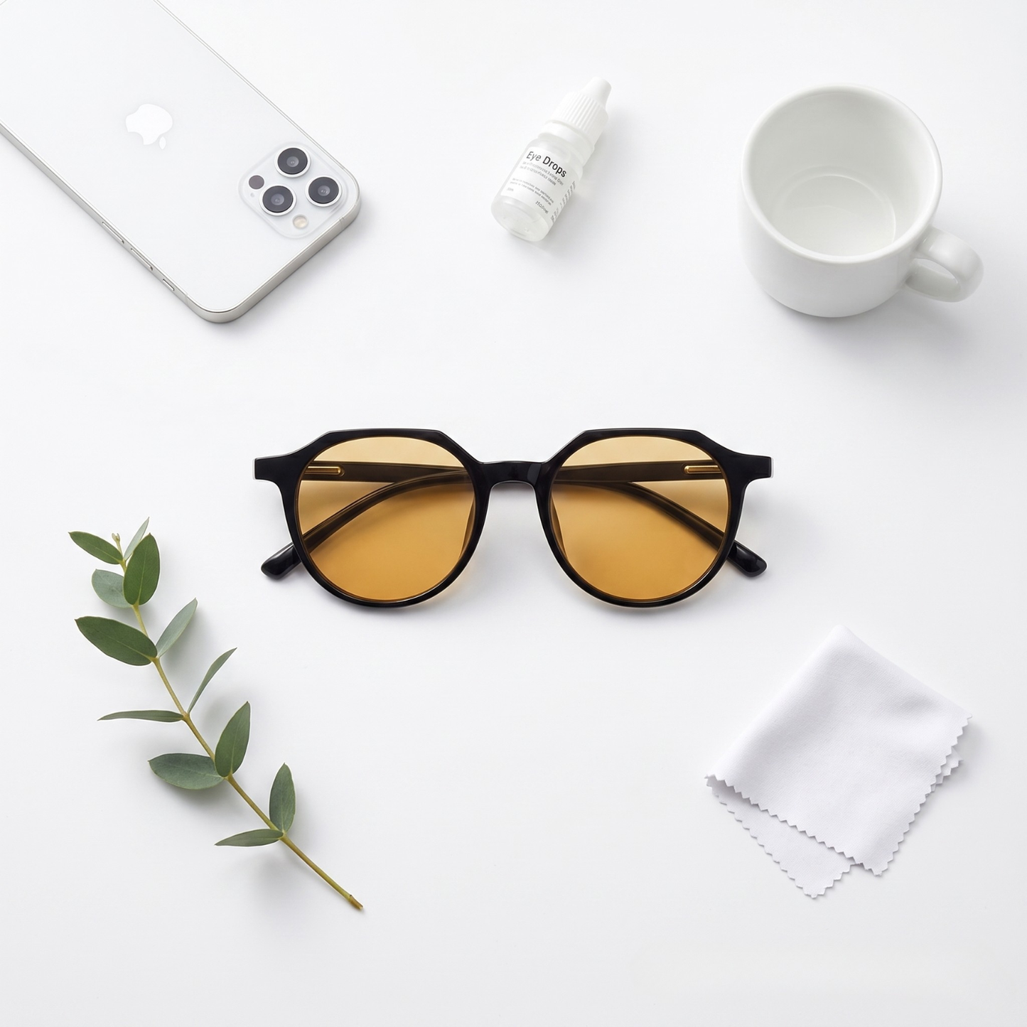 Blue Light Glasses: Transparrent Black