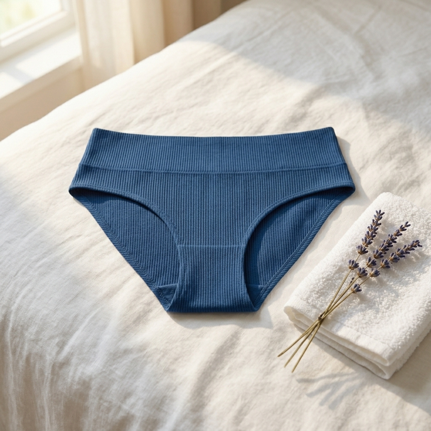 Women's Seamless Ribbed Bikini — No Visible Lines, Low-Rise