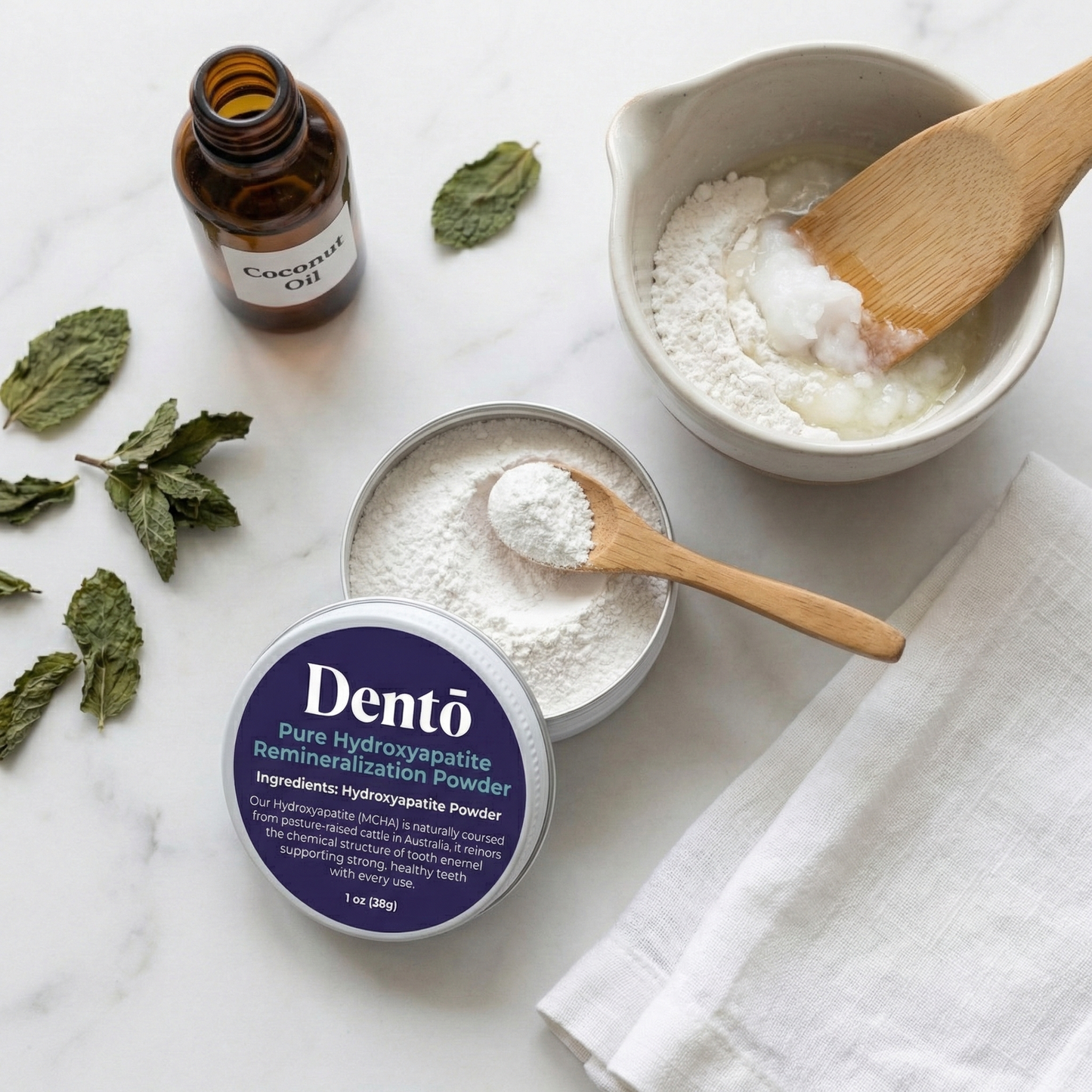 Hydroxyapatite Powder — wholesale case packs, lifestyle photo showing the product in use.