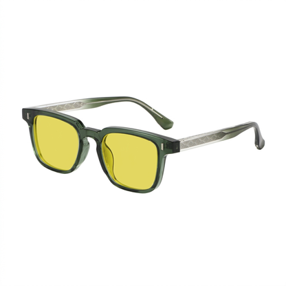 Litez Retro Square Blue Light Blocking Glasses — UV400, Transparent Frame, 5 Color Options