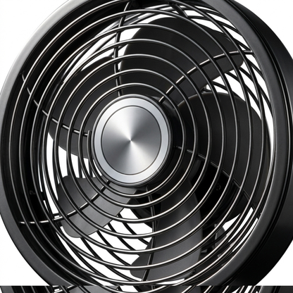 Metal Desktop Fan — Silent DC Motor, 2200mAh, 360° Tilt, 3 Speeds