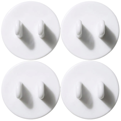 Round Outlet Covers — Baby Safety, 4-Pack, Snug Fit, Toddler-Proof