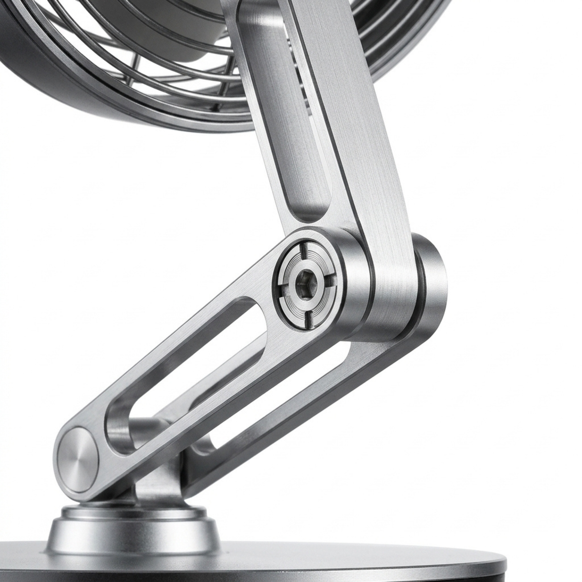 Metal Desktop Fan — Silent DC Motor, 2200mAh, 360° Tilt, 3 Speeds