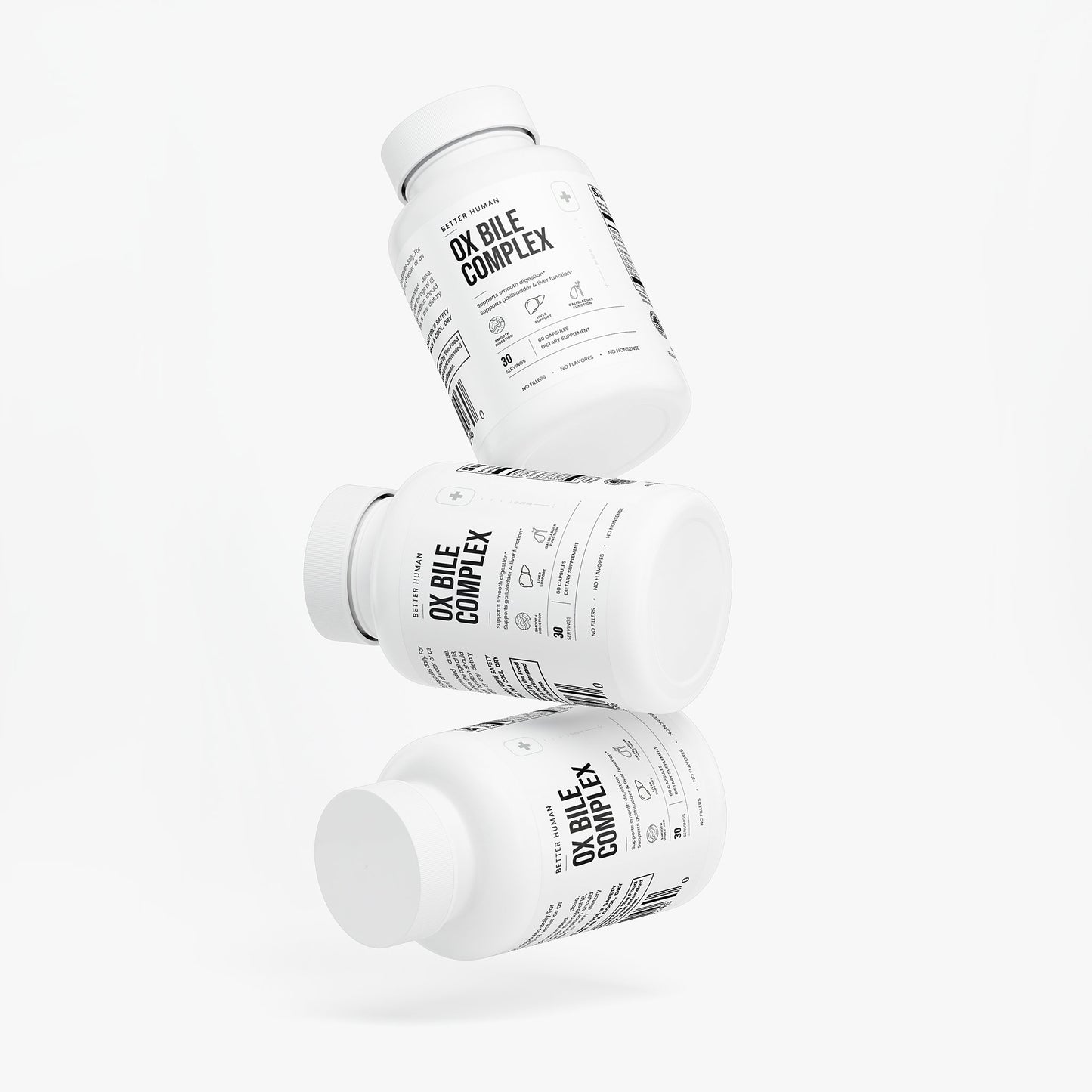Better Human Goods Ox Bile Complex — 40% Cholic Acid, Digestive Enzyme Blend, Fat Digestion