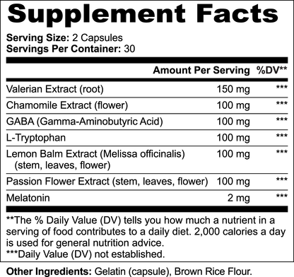 Better Human Goods Sleep Formula — Valerian, GABA & Melatonin