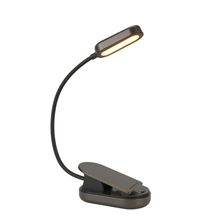 Clip-On Amber Reading Light — Eye-Care, 360° Gooseneck, Warm LED, USB Powered