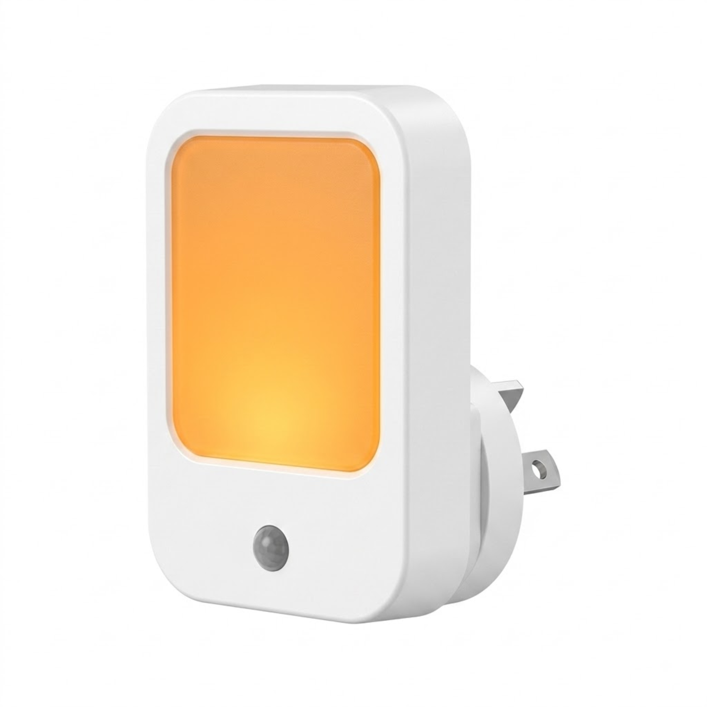 Motion Sensor Amber Night Light — Zero Blue Light, 1600K, Auto On/Off, Plug-In