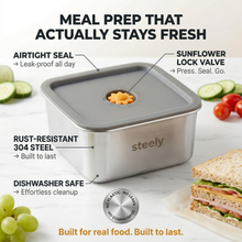 Steely Prep Food Storage 100% Steel