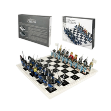 Building Block Chess Set — Screen-Free, 32 Medieval Knight Figures