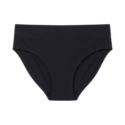 Women's Seamless Mid-Rise Bikini — No-Show, Fold-Over Waistband