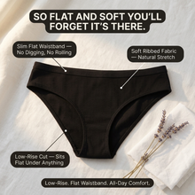 Women's Ribbed Low-Rise Bikini — Flat Waistband, All-Day Comfort