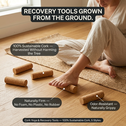 Cork Yoga & Recovery Tools — 100% Sustainable Cork, 5 Styles