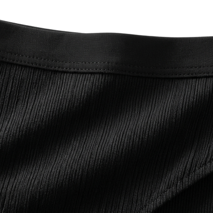 Women's Ribbed Low-Rise Bikini — Flat Waistband, All-Day Comfort