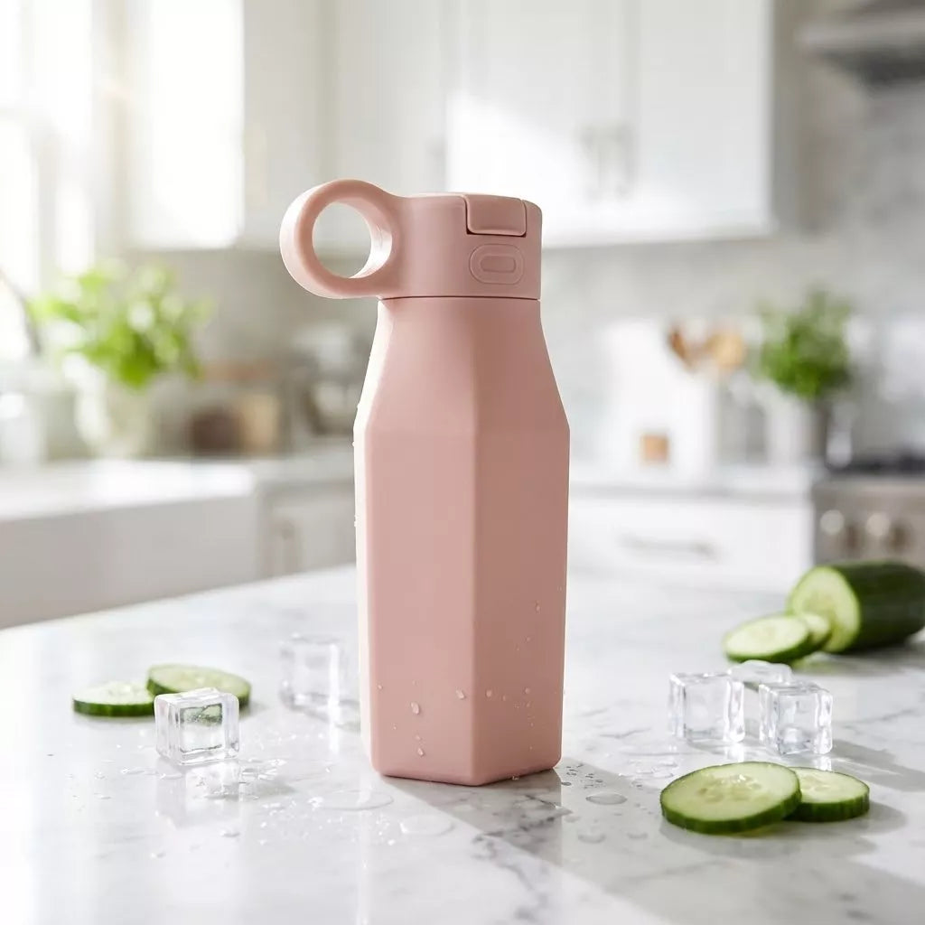 Steely Silicone Water Bottle