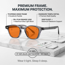 Blue Light Glasses: Transparent Gray TR90
