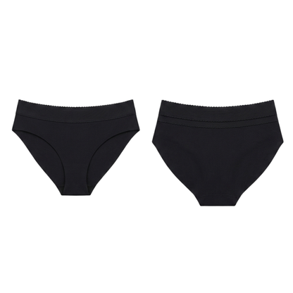 Women's Seamless Mid-Rise Bikini — No-Show, Fold-Over Waistband