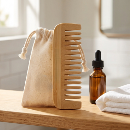 Bamboo Hair & Scalp Tools — Real Wood, Natural Bristles, 4 Styles
