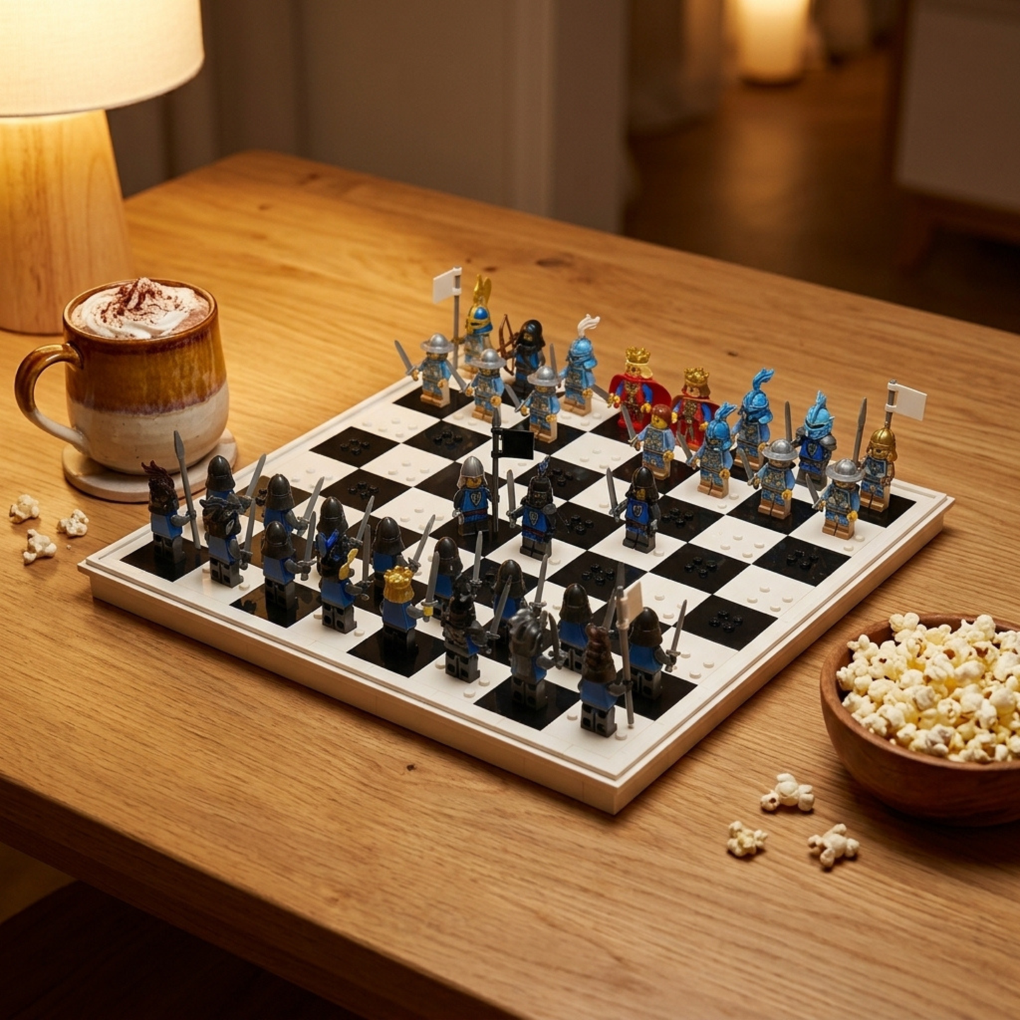 Building Block Chess Set — Screen-Free, 32 Medieval Knight Figures