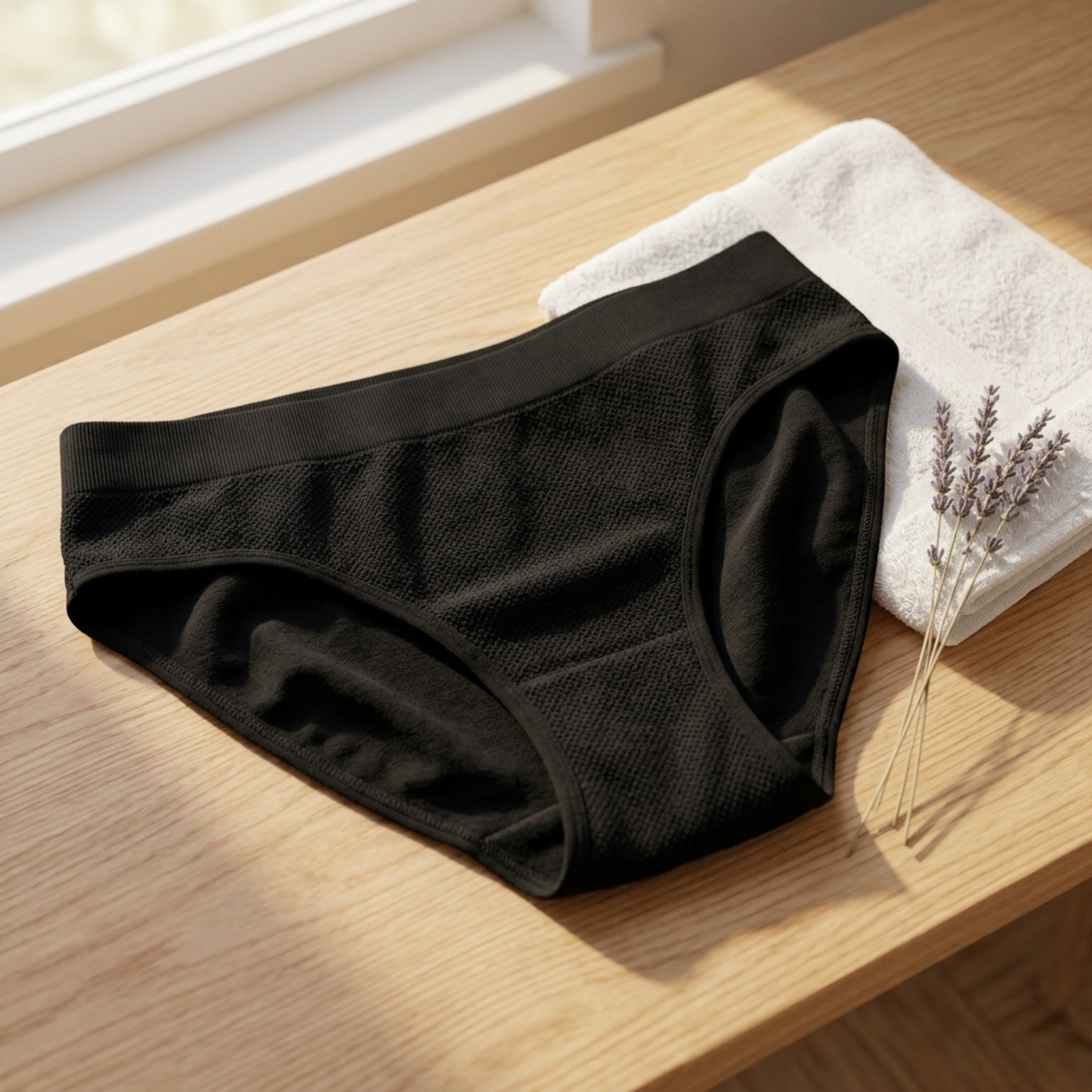 Women's Seamless Mid-Rise Bikini — No-Show, Fold-Over Waistband