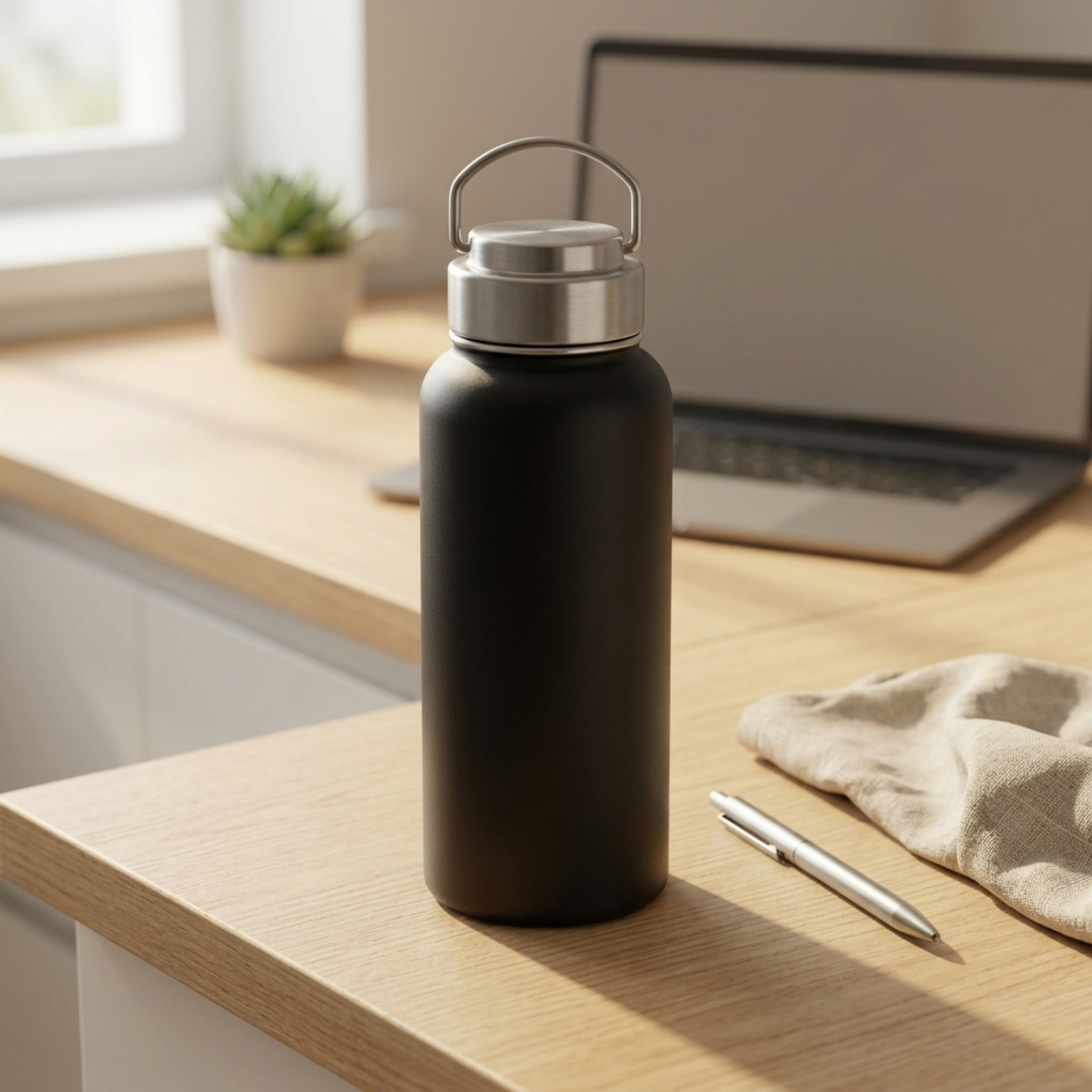 Steely Vacuum Flask — Plastic-Free, Bare Steel Interior, No Liner, 500ml & 1000ml