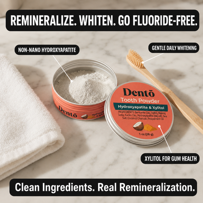 Remineralizing Tooth Powder — Non-Nano Hydroxyapatite, Gentle Whitening
