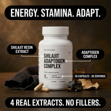 Shilajit Adaptogen Complex — Energy & Vitality Support, 4 Real Extracts