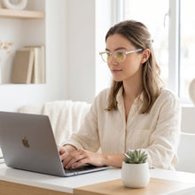 Blue Light Glasses: Transparrent Black/Orange