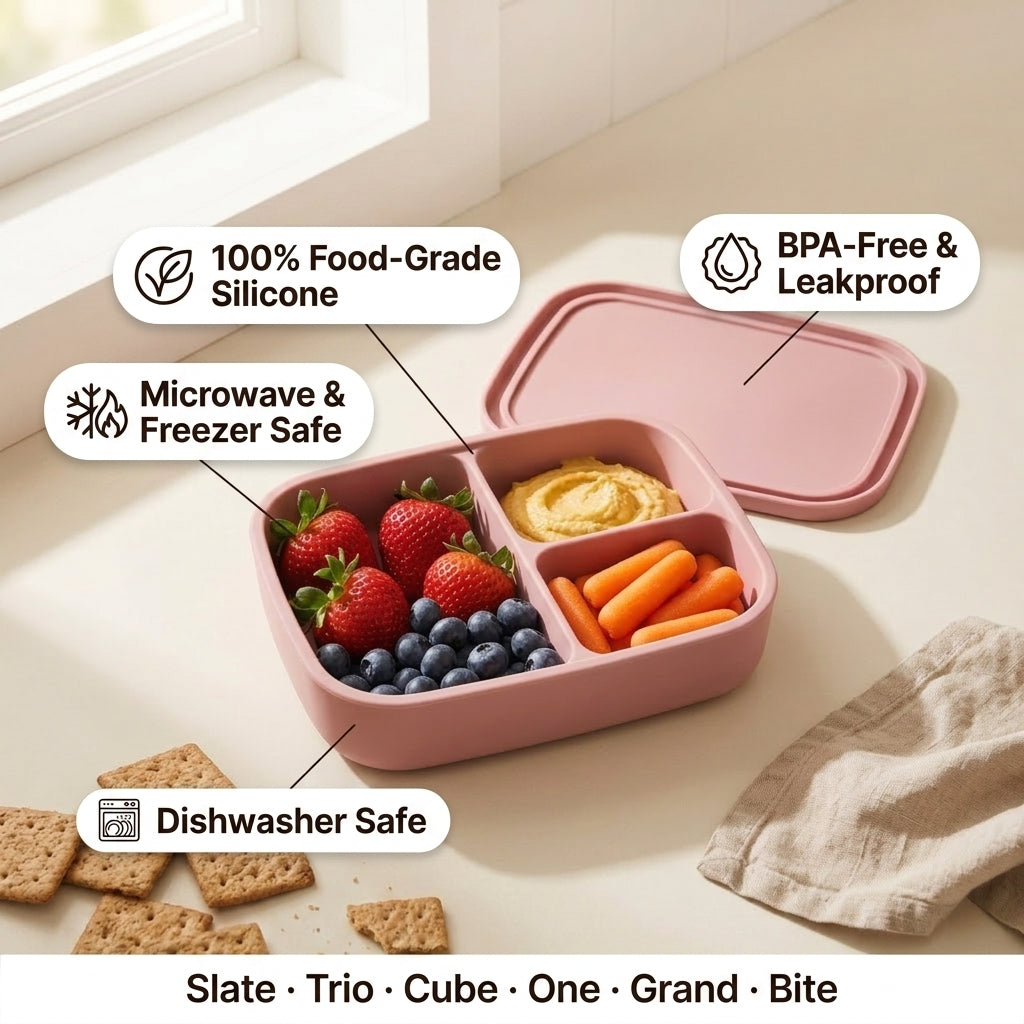 Silicone Food Storage Containers — 100% Food-Grade, BPA-Free, Leakproof