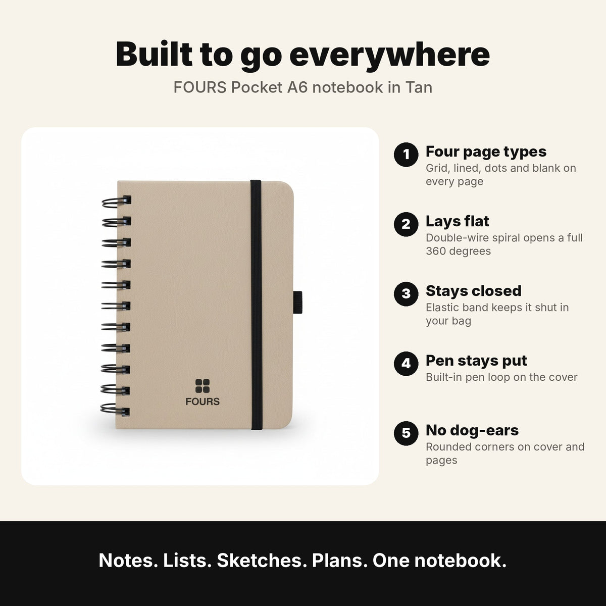 FOURS Notebooks — A5 Daily, A6 Pocket & Duo Bundle
