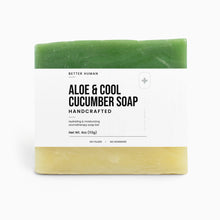 Aloe & Cucumber Soap, product photo on a white background.