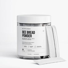 Bee Bread Powder, front view product photo on a white background.