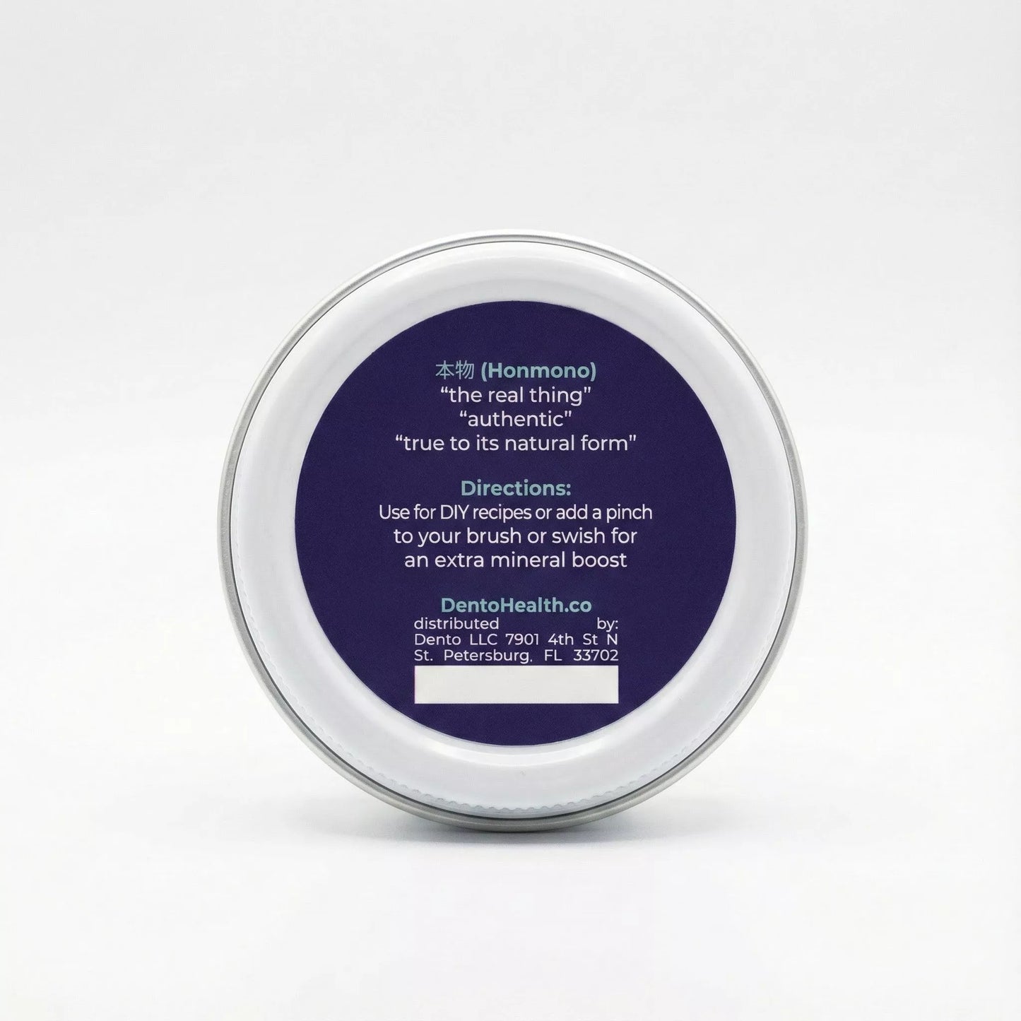 Hydroxyapatite Powder — product photo on a white background, side view.