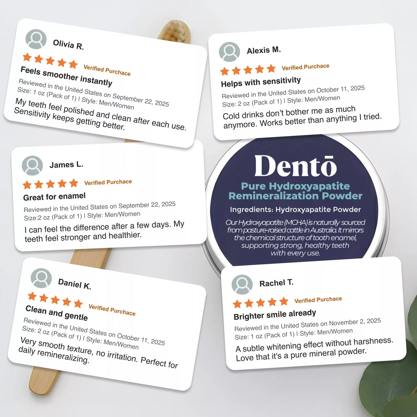 Dentō 100% Hydroxyapatite Remineralization Powder