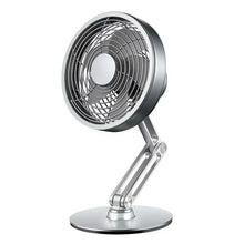 Metal Desktop Fan, product photo on a white background.