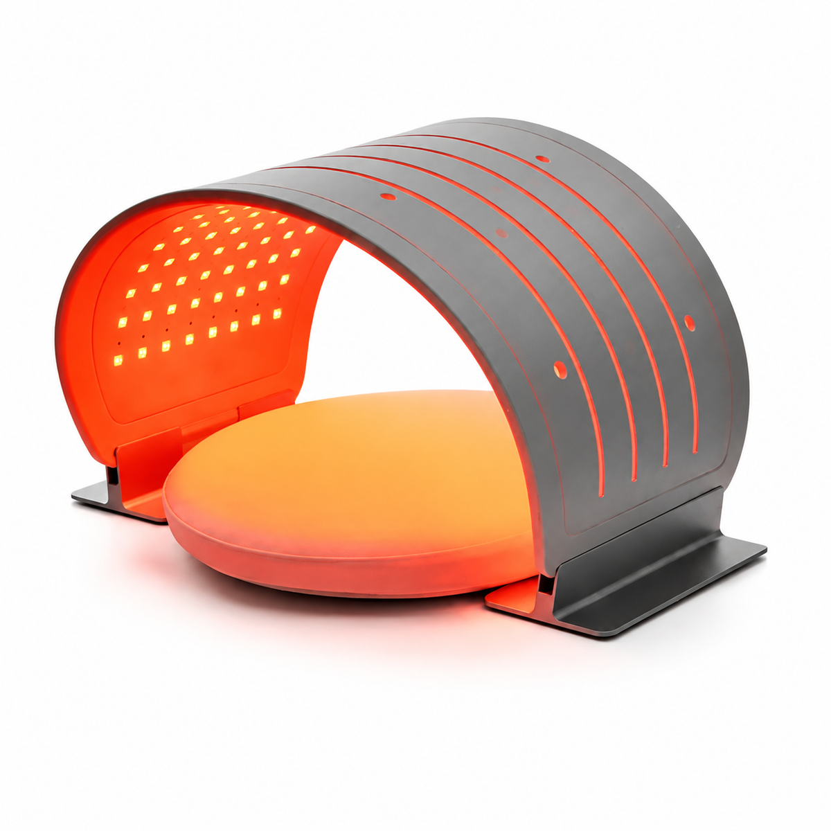 G240 lie-down red light face unit with arched design and illuminated interior
