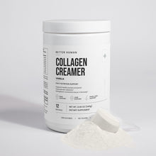Grass-Fed Collagen Creamer — Vanilla, side view product photo on a white background.