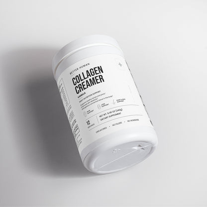 Grass-Fed Collagen Creamer — Vanilla, back label product photo on a white background.