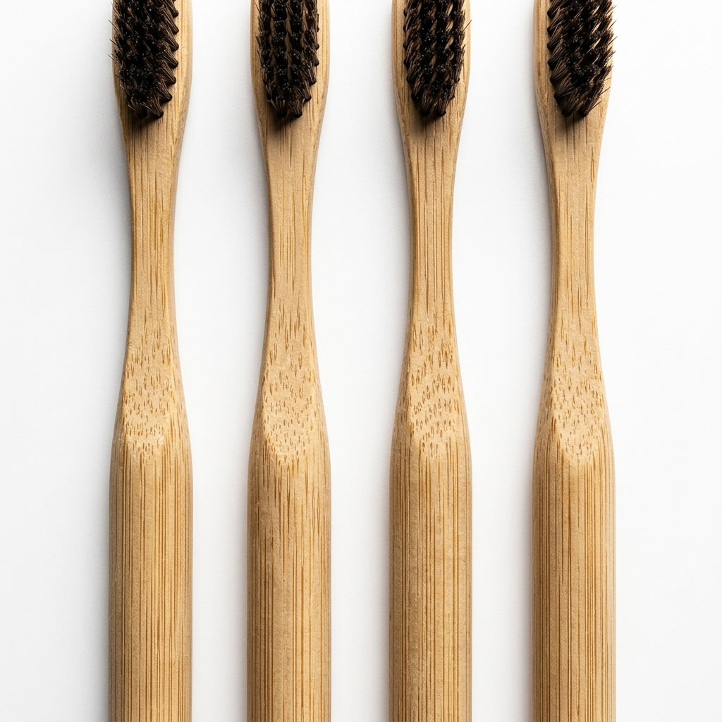 Horsehair Toothbrush 4-Pack — full set shown together, product photo on a white background.