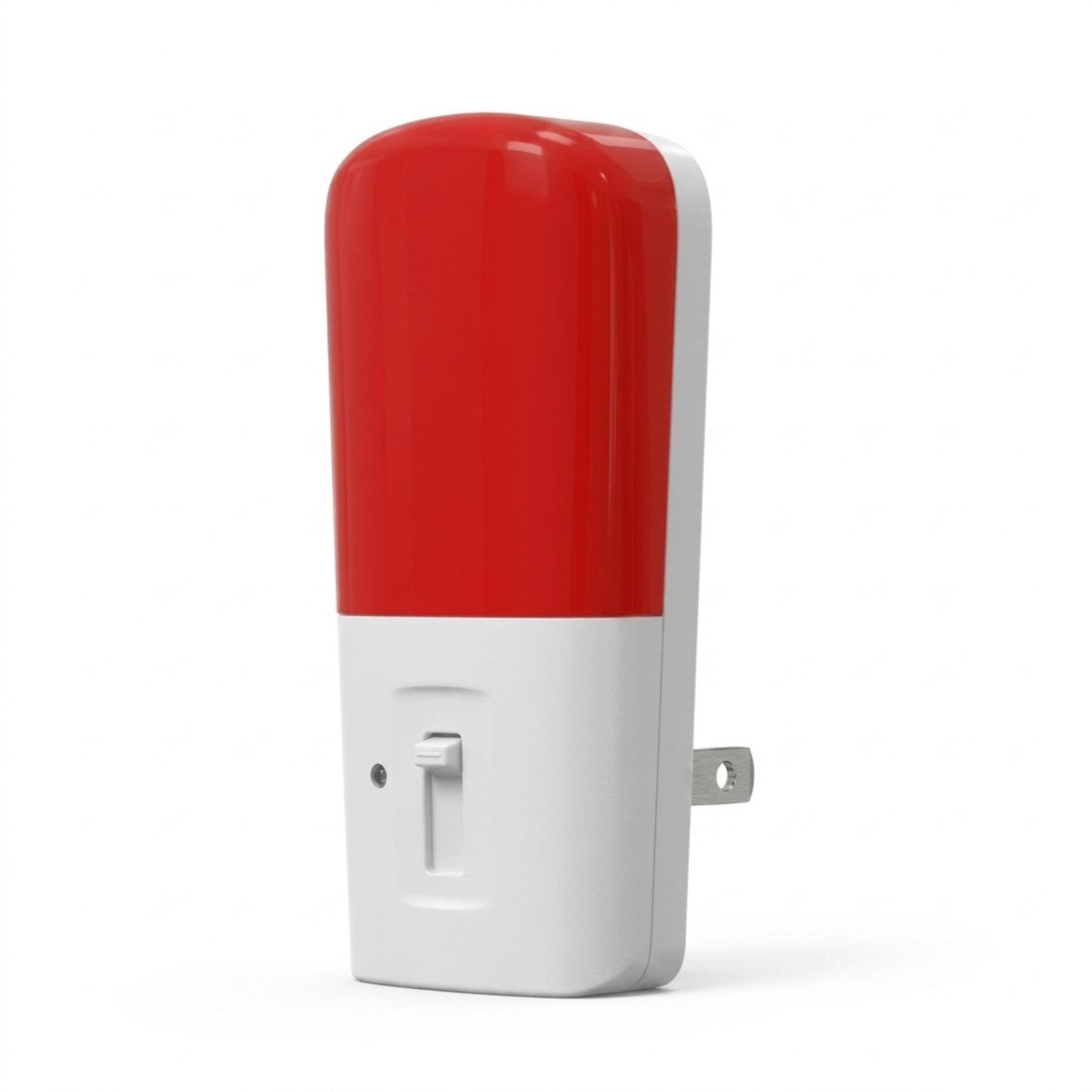 Amber & Red LED Night Light — product photo on a white background, overhead view.