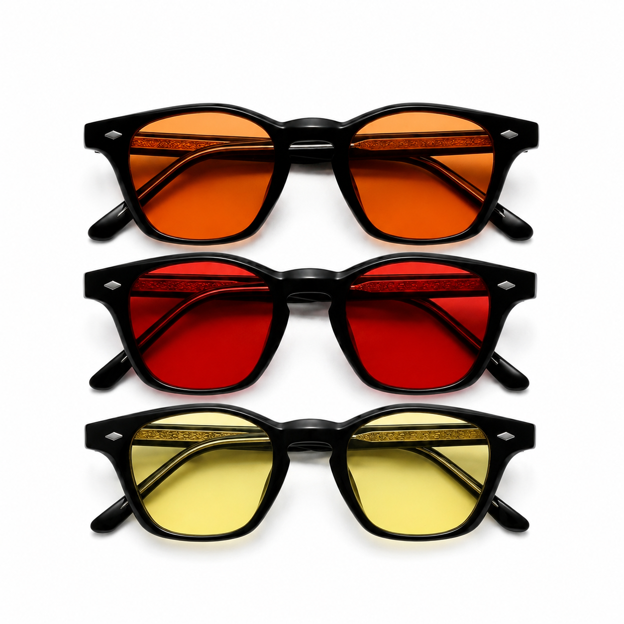 Blue Light Blocking Glasses — Dawn, Bundle with all 3 lenses shown together.