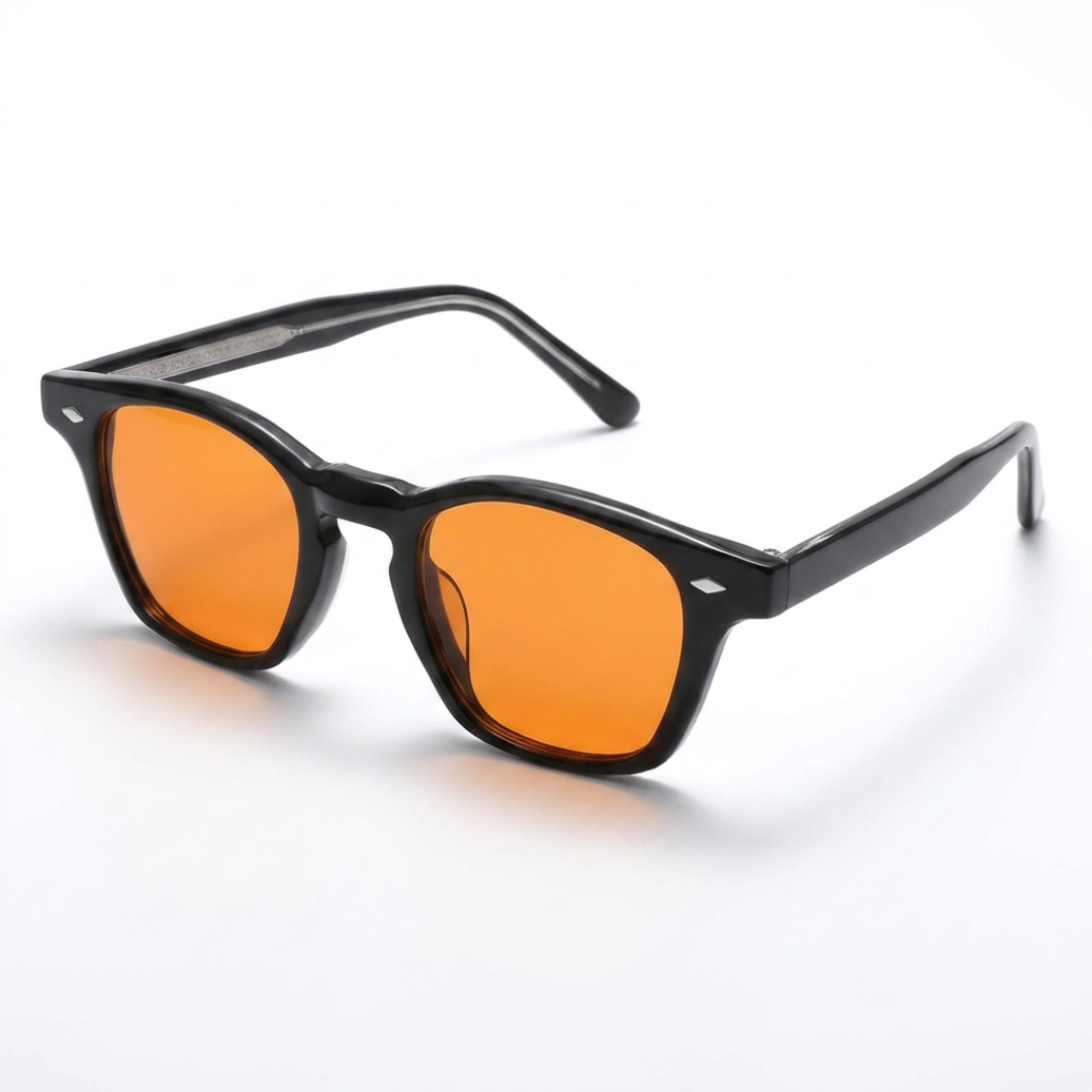 Blue Light Blocking Glasses — Dawn, Orange Lens, additional angle product photo on a white background.