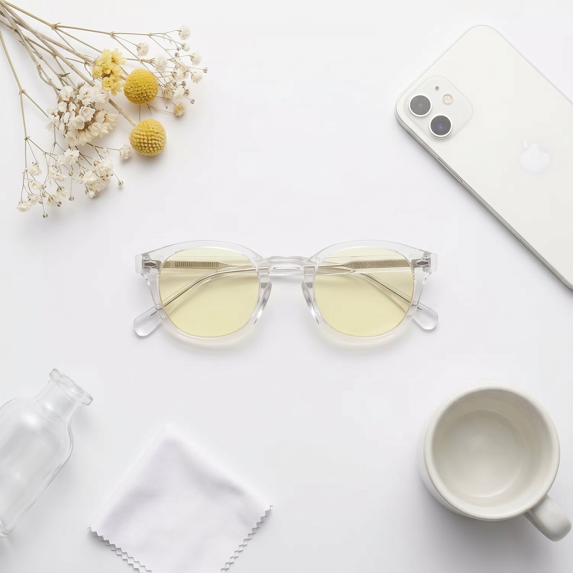 Blue Light Blocking Glasses — Lite, Yellow Lens, product photo on a white background.