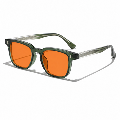 Litez Retro Square Blue Light Blocking Glasses — UV400, Transparent Frame, 5 Color Options