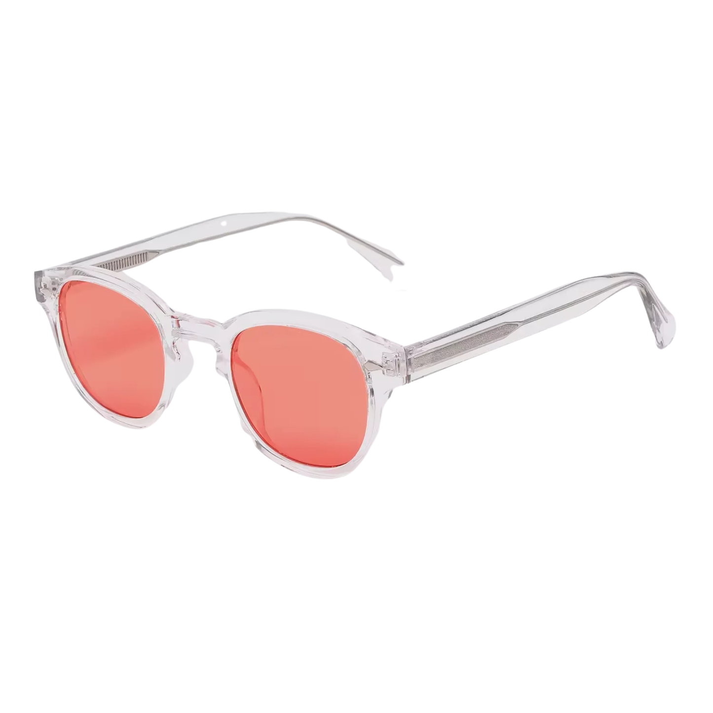 Litez Simple Blue Light Blocking Glasses — Clear frame with Orange lens, product photo on a white background.