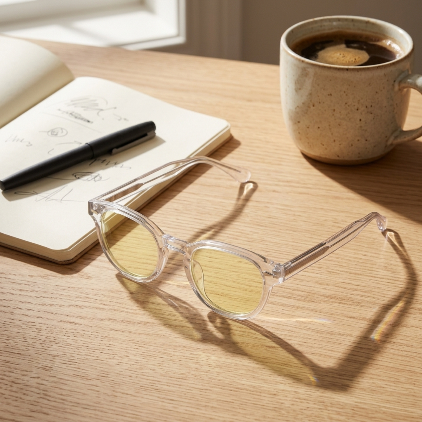 Litez Simple Blue Light Blocking Glasses — lifestyle photo showing the product in use.