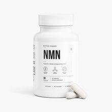 NMN Capsules, front view product photo on a white background.