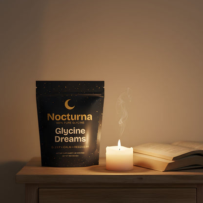 Glycine Sleep Supplement — wholesale case packs, product photo on a white background, back view.