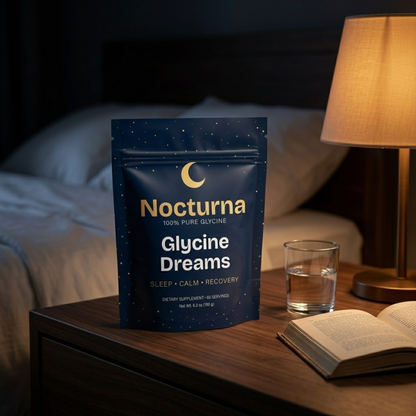 Glycine Sleep Supplement — product photo on a white background, close-up view.