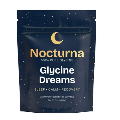 Glycine Sleep Supplement — product photo on a white background, side view.