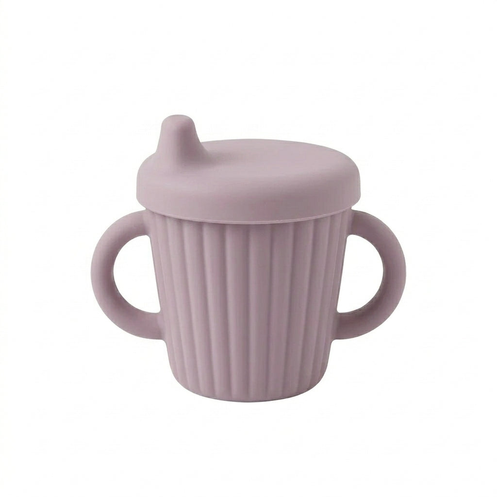 Silicone Sippy Cup — product photo on a white background, back view.